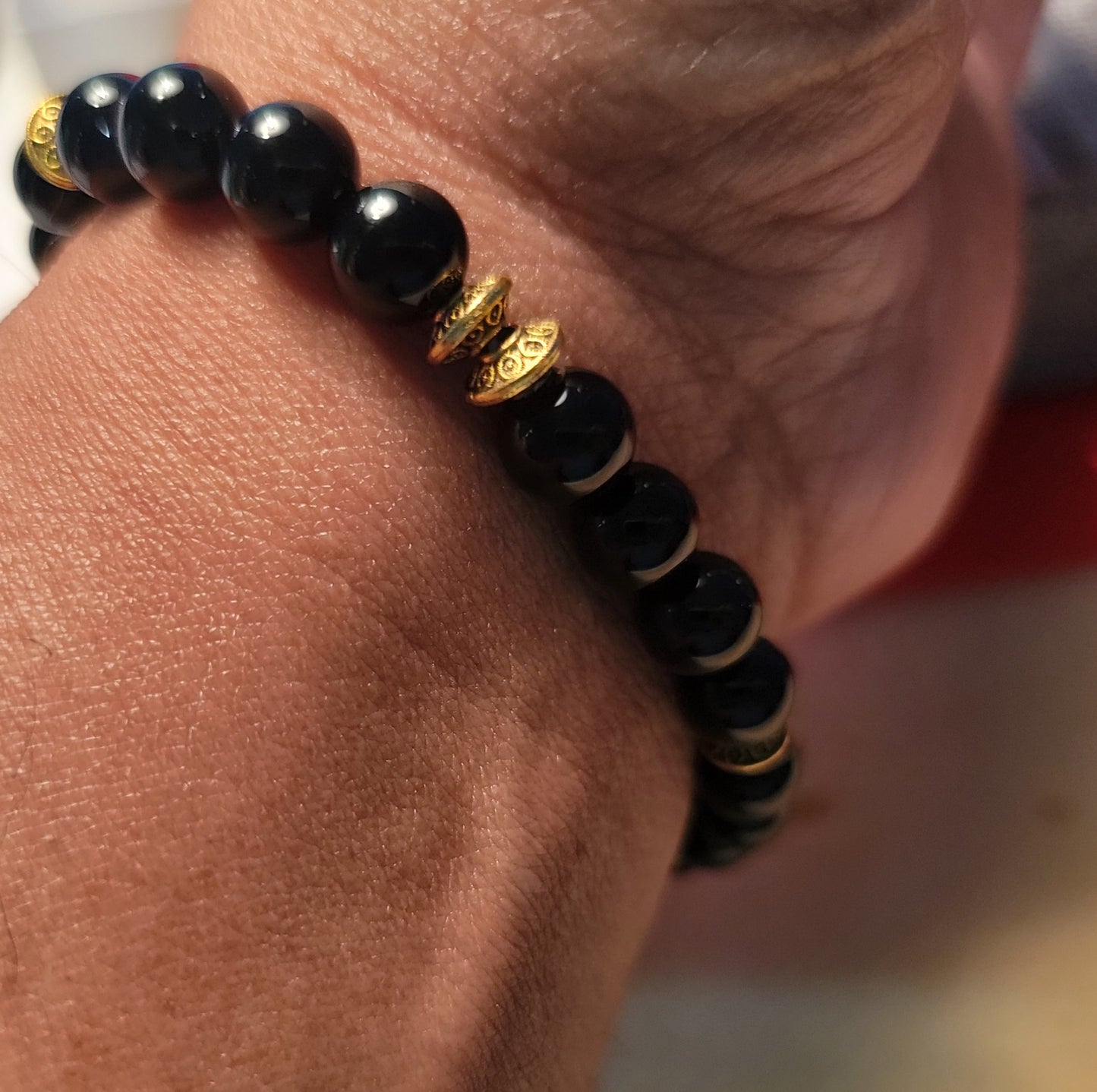 Onyx beaded bracelet