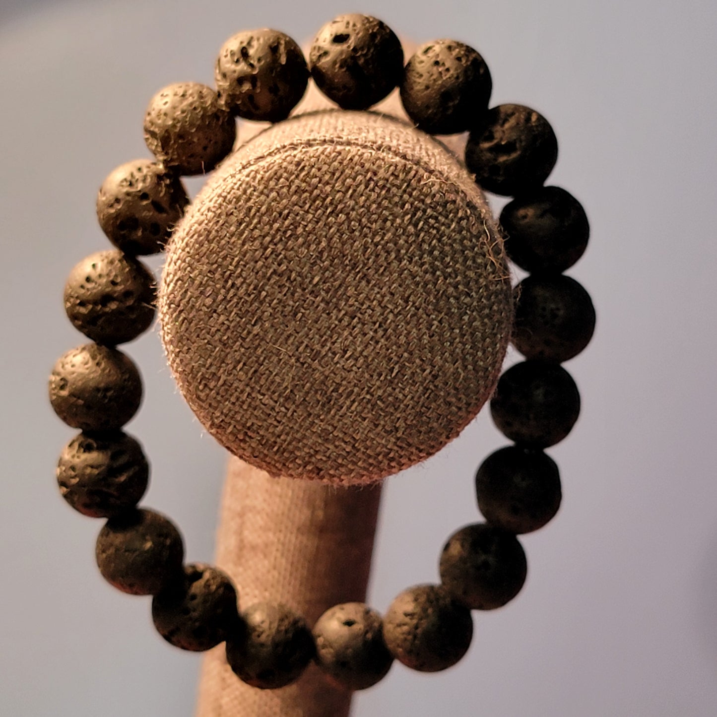Lava Rock Mens Bracelet