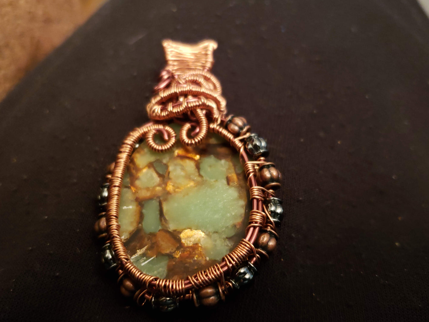 Wire Wrapped Carbochon Pendant