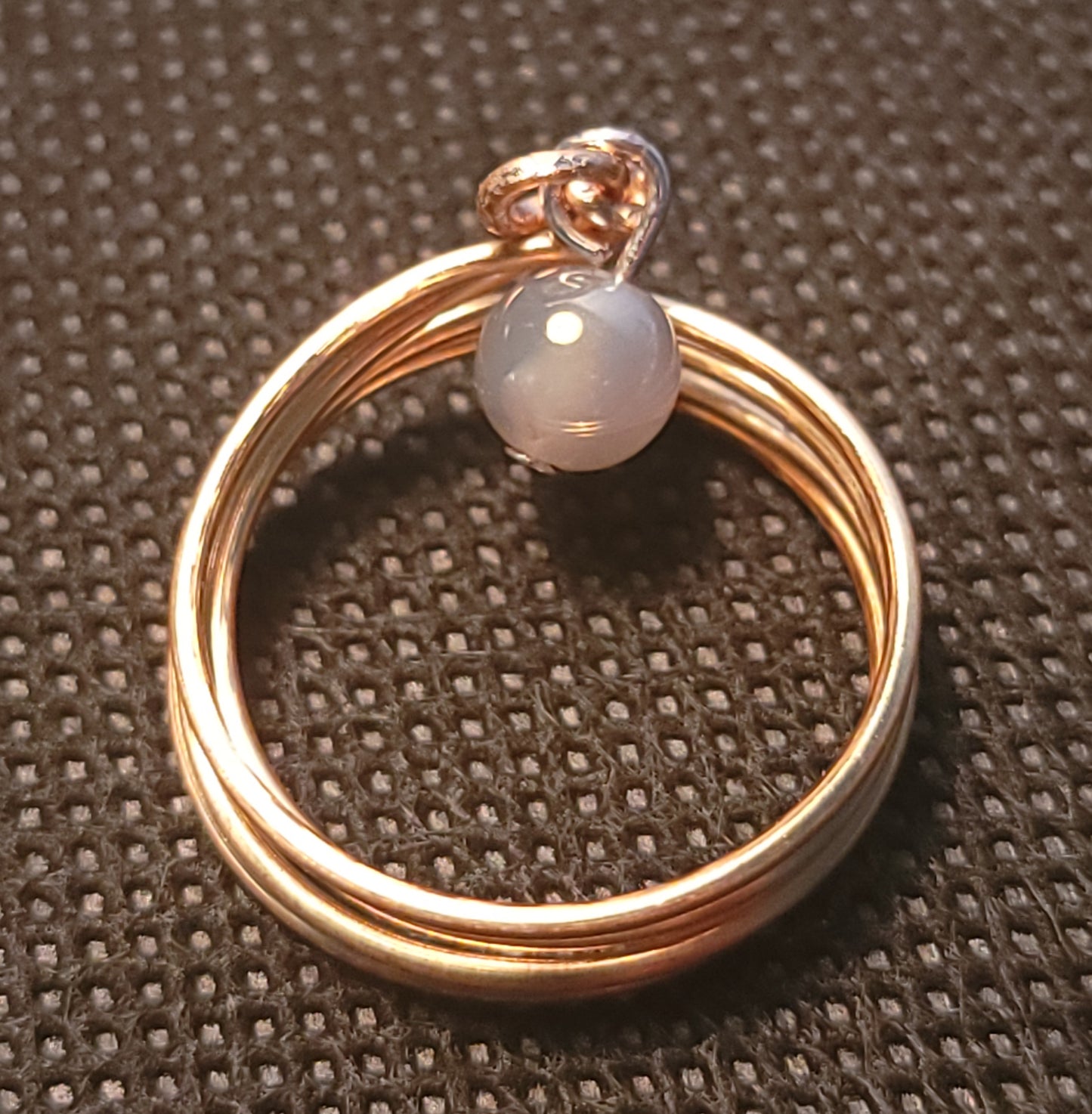 Gray Agate Adjustable Ring