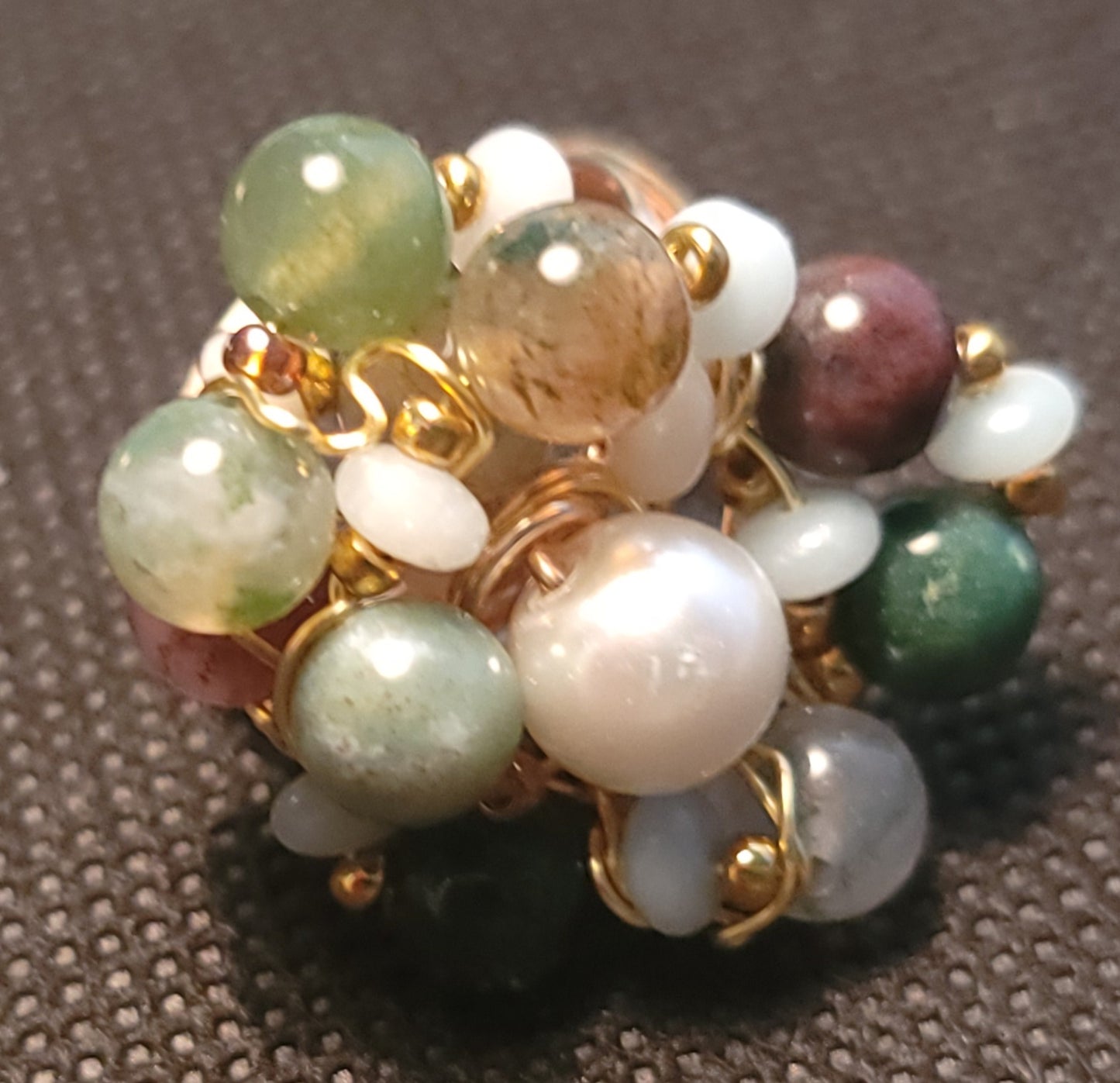 Labadorite Cluster Ring