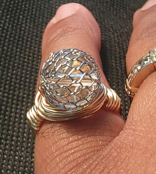 Mesh Crystal Ring