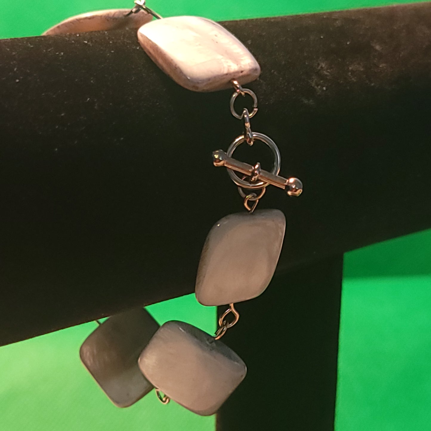 Pearl like Square bead bracelet.