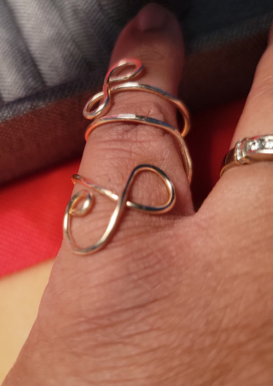 Copper swirl ring