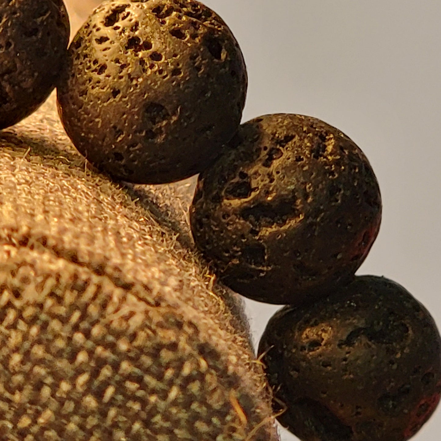 Lava Rock Mens Bracelet