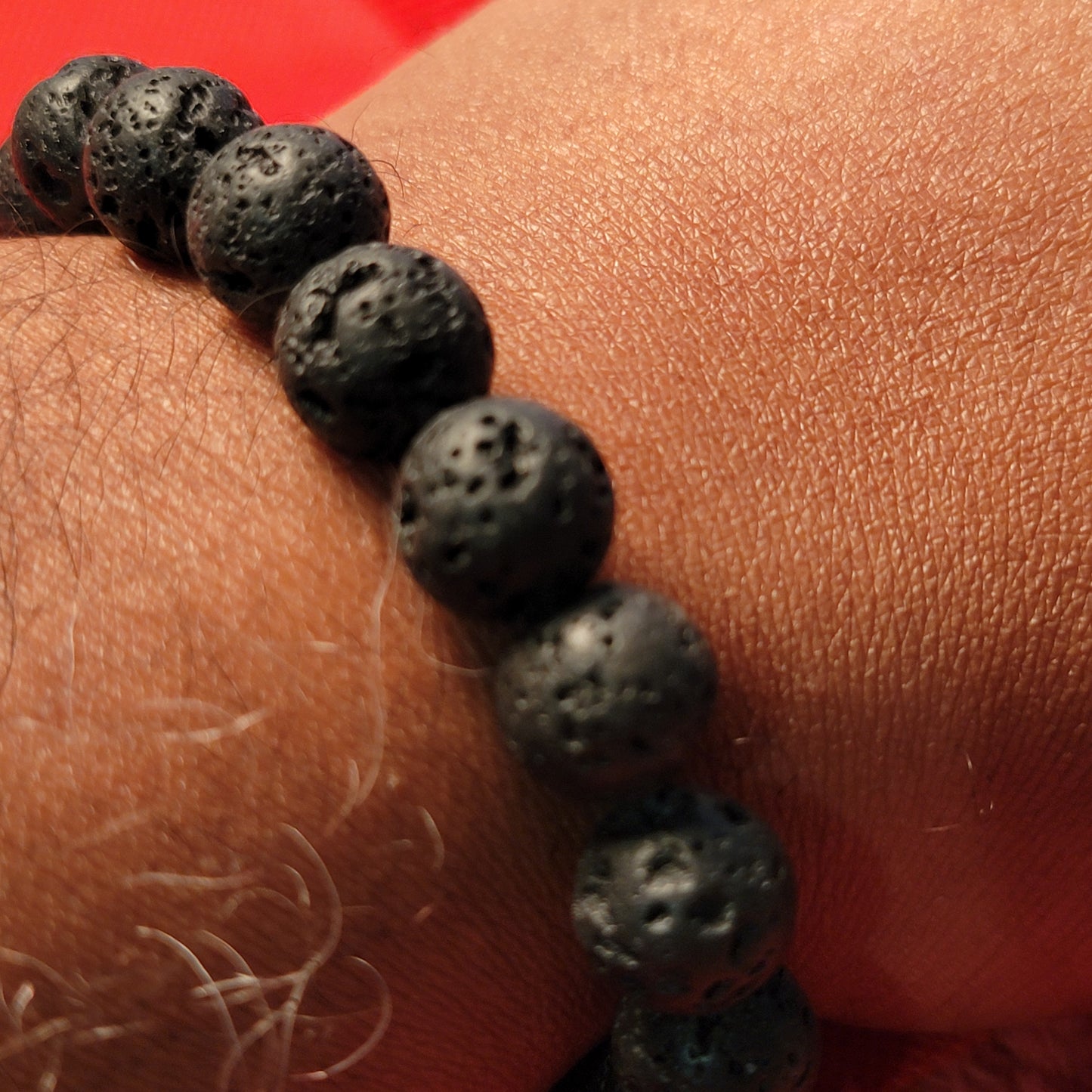 Lava Rock Mens Bracelet