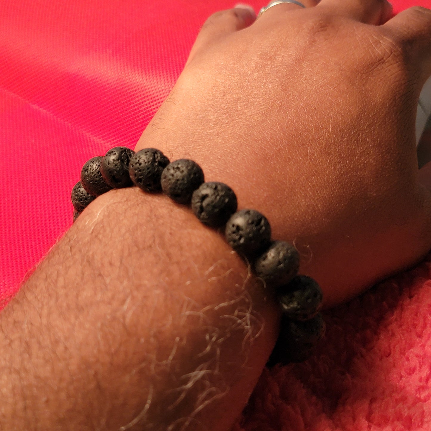 Lava Rock Mens Bracelet