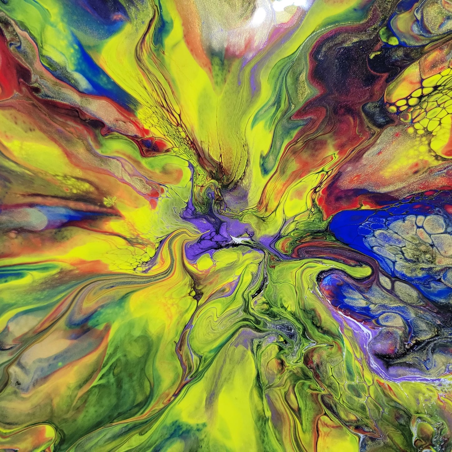 Abstract Fluid Art Pillowcase — Iridescent Brown & Purple Decorative Cushion Cover