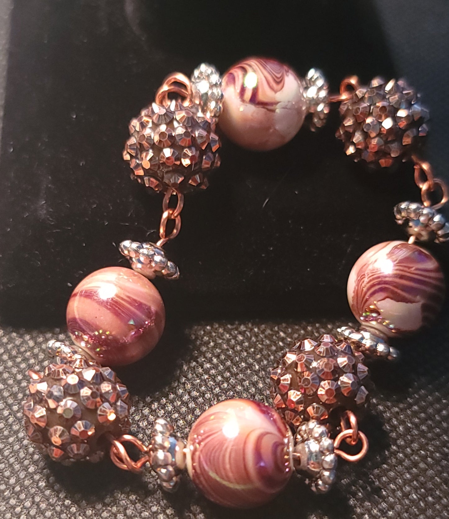 Acrylic bead bracelet and earrings set