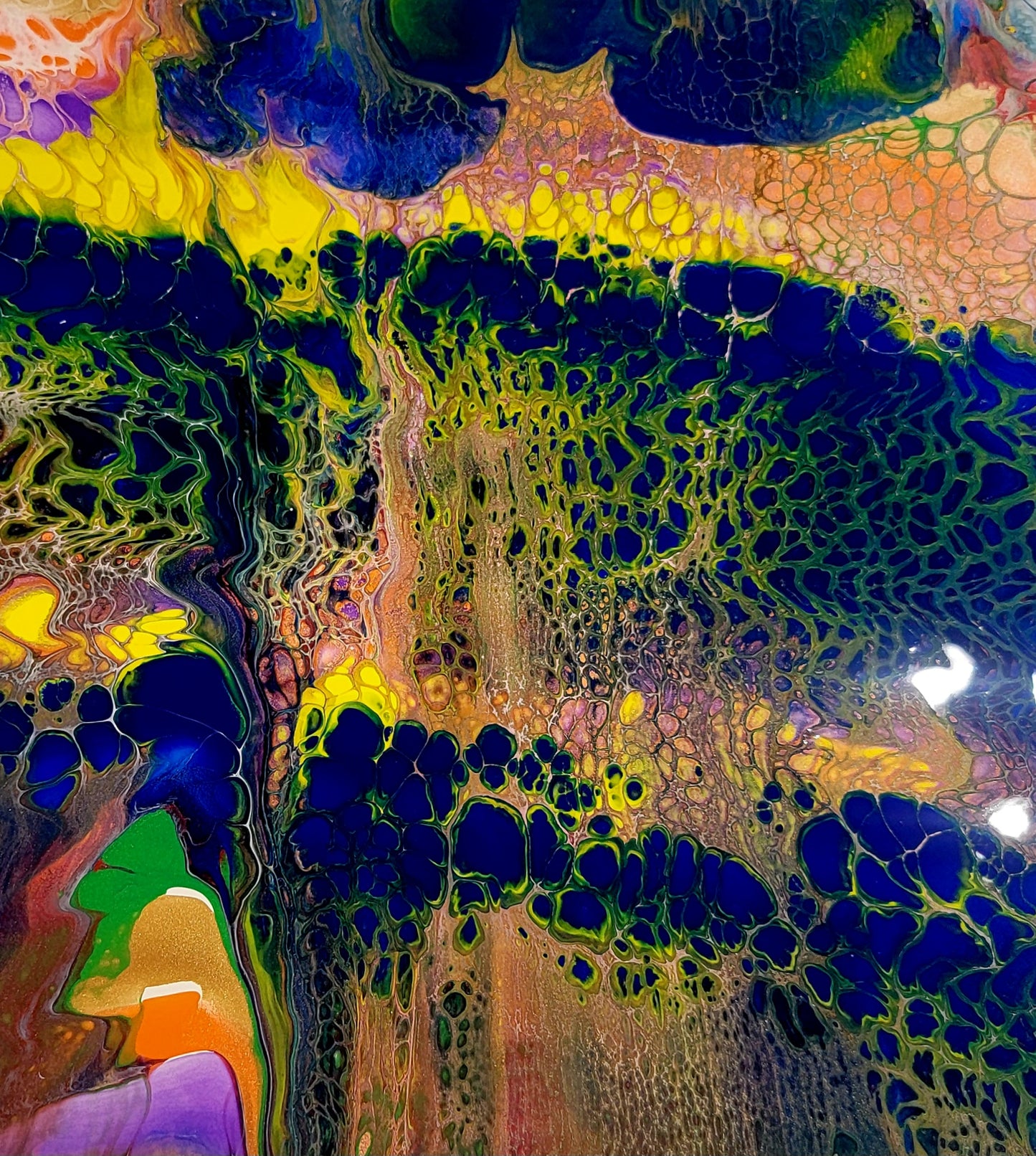 Blue Swipe Canvas