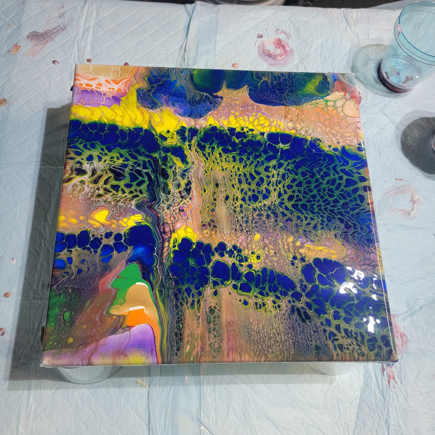 Blue Swipe Canvas