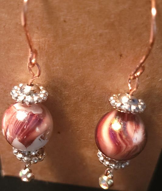 Acrylic bead bracelet and earrings set
