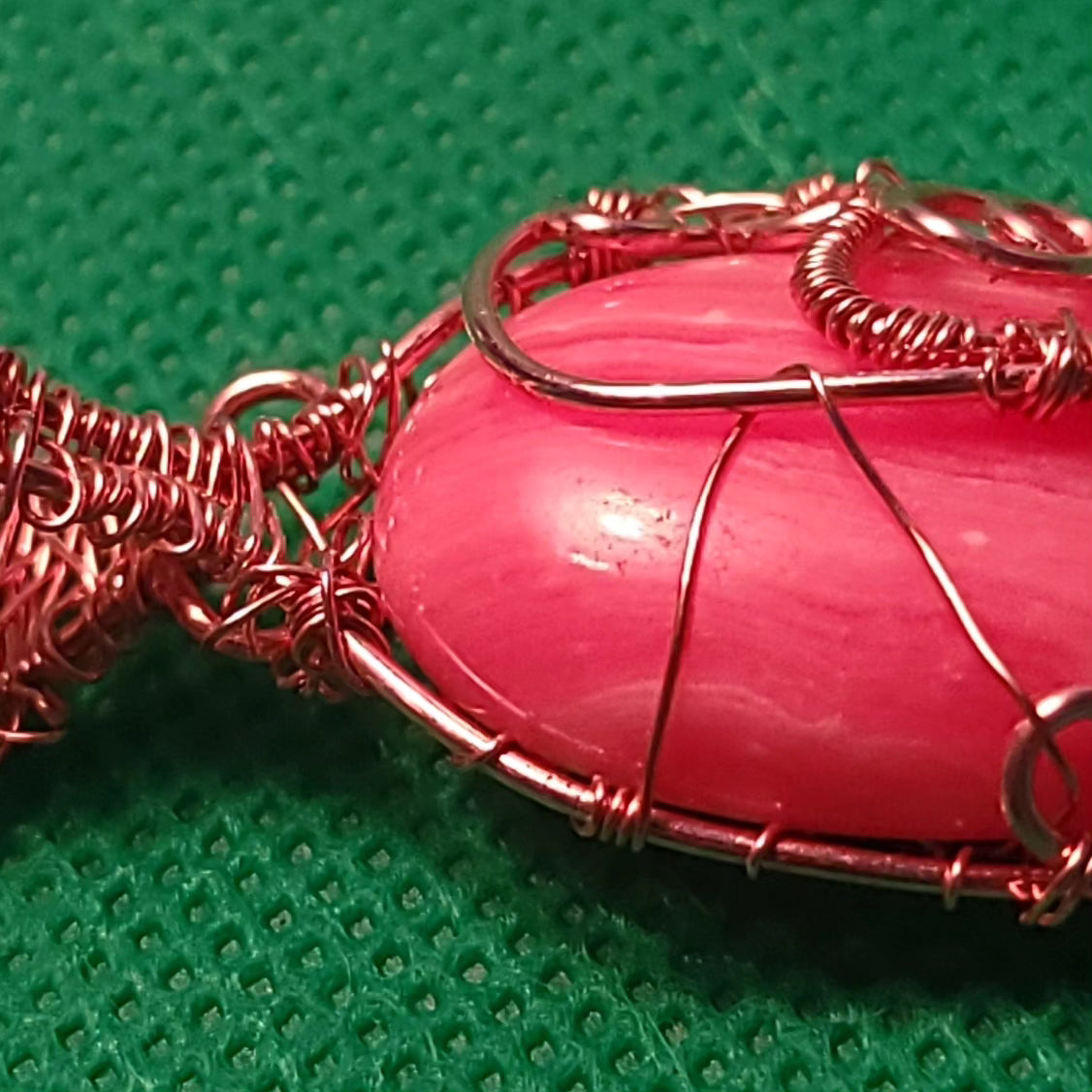 Carbochon Wire wrapped pendant