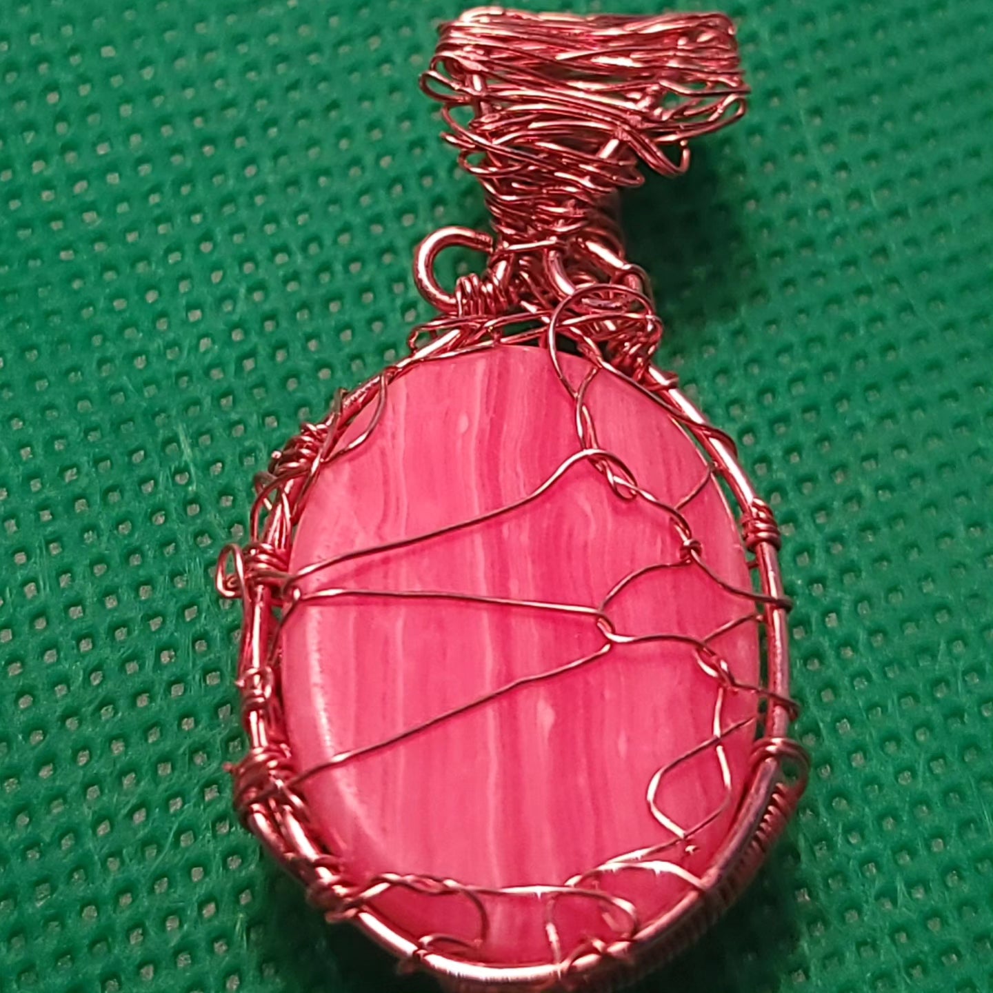 Carbochon Wire wrapped pendant
