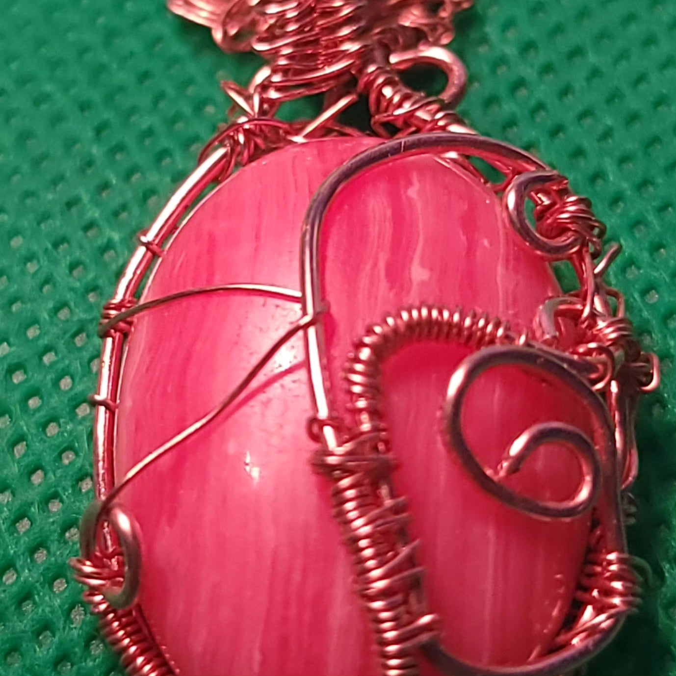 Carbochon Wire wrapped pendant