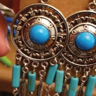 Turquoise Chandelier Earrings